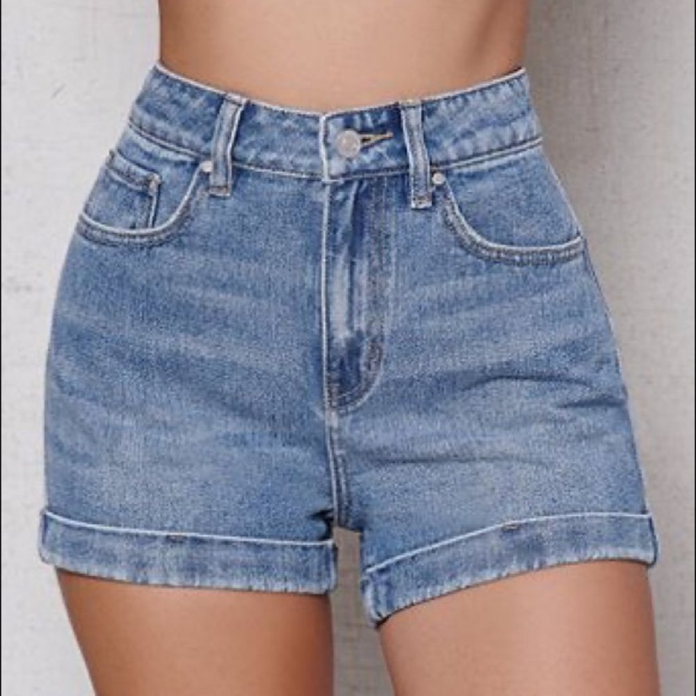 American Apparel High Waisted Denim Shorts